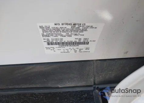 2013 Ford Taurus Limited из США, поврежденный, VIN 1FAHP2F81DG226591